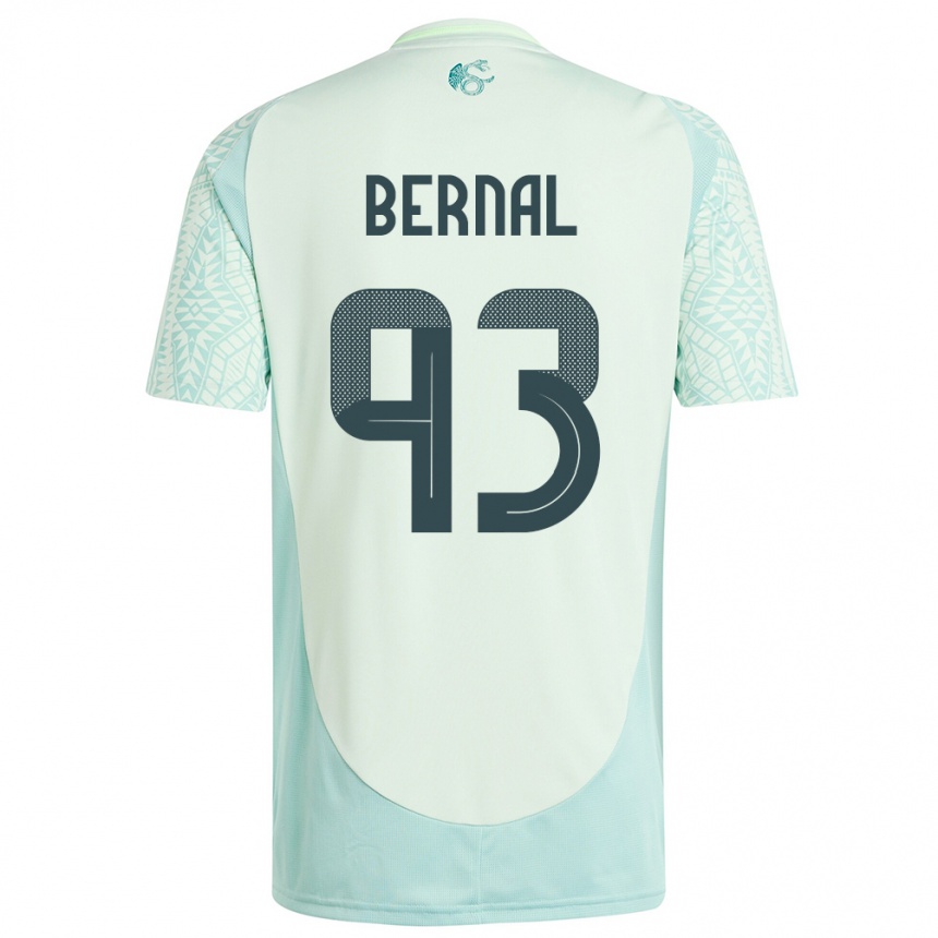 Kids Football Mexico Rebeca Bernal #93 Linen Green Away Jersey 24-26 T-Shirt Uk