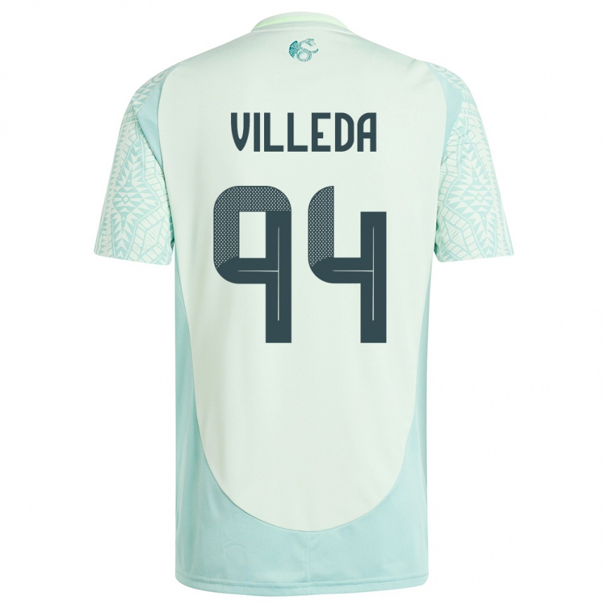 Kids Football Mexico Melany Villeda #94 Linen Green Away Jersey 24-26 T-Shirt Uk