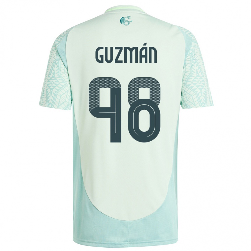 Kids Football Mexico Kinberly Guzman #98 Linen Green Away Jersey 24-26 T-Shirt Uk