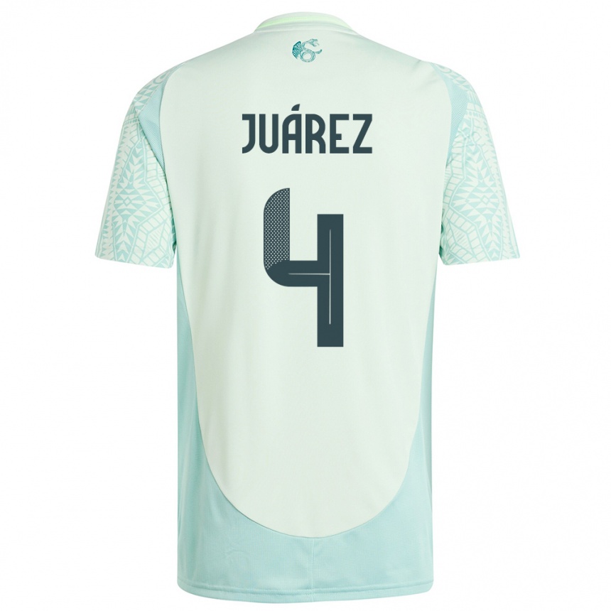 Kids Football Mexico Ramon Juarez #4 Linen Green Away Jersey 24-26 T-Shirt Uk