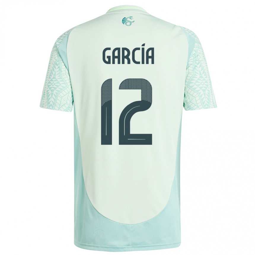 Kids Football Mexico Eduardo Garcia #12 Linen Green Away Jersey 24-26 T-Shirt Uk