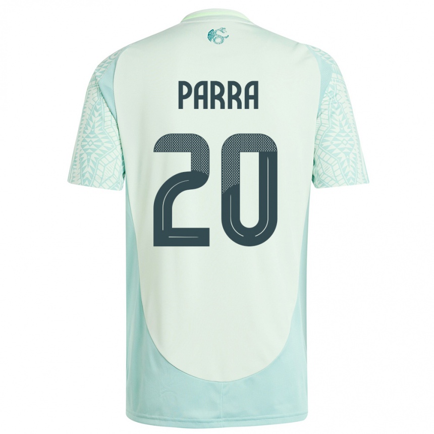 Kids Football Mexico Rodrigo Parra #20 Linen Green Away Jersey 24-26 T-Shirt Uk