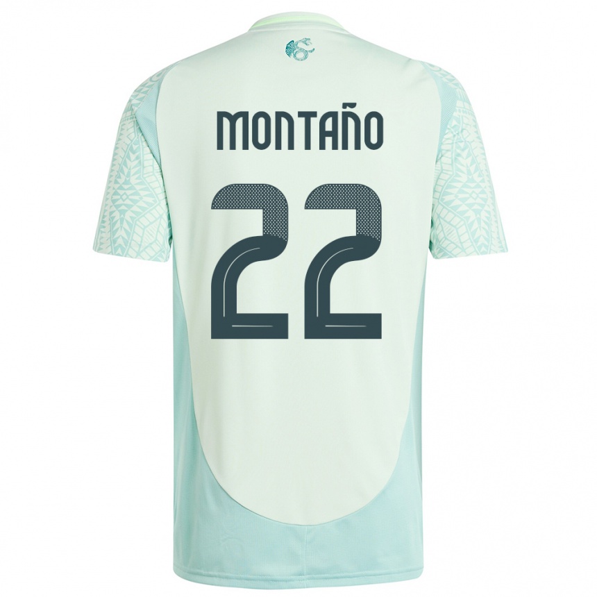 Kids Football Mexico Andres Montano #22 Linen Green Away Jersey 24-26 T-Shirt Uk