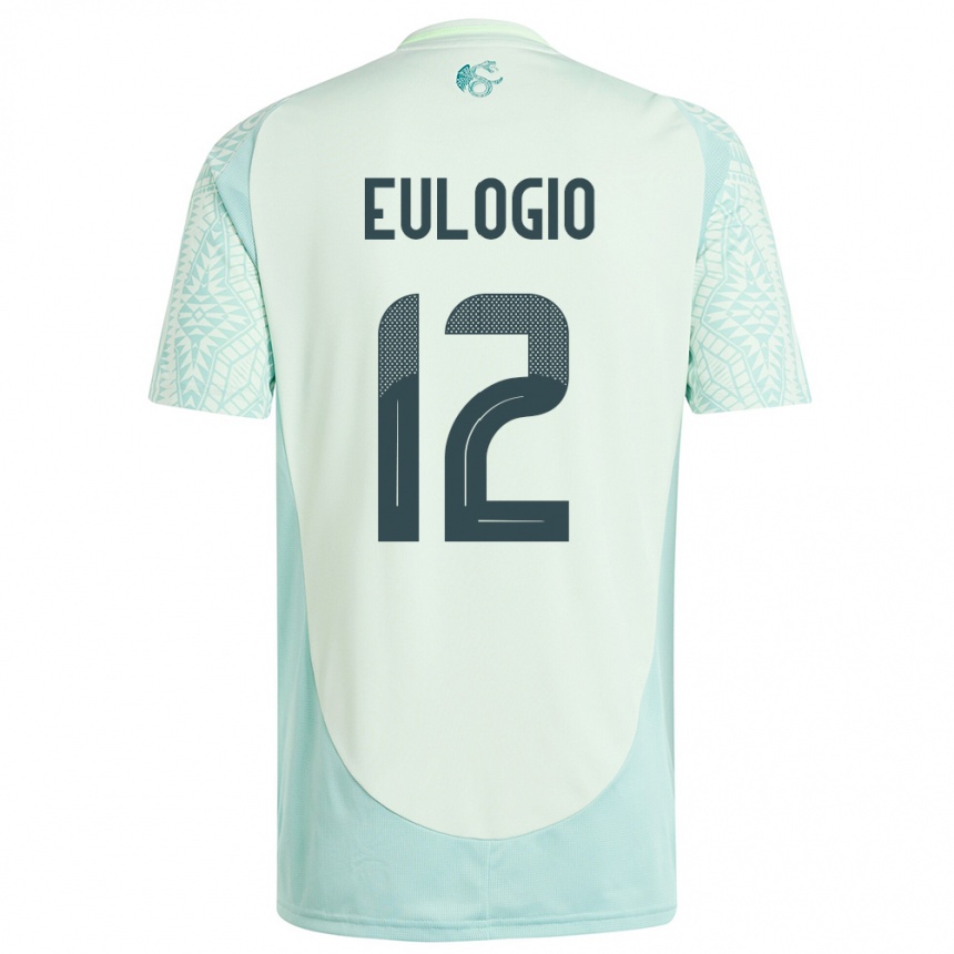 Kids Football Mexico Jose Eulogio #12 Linen Green Away Jersey 24-26 T-Shirt Uk