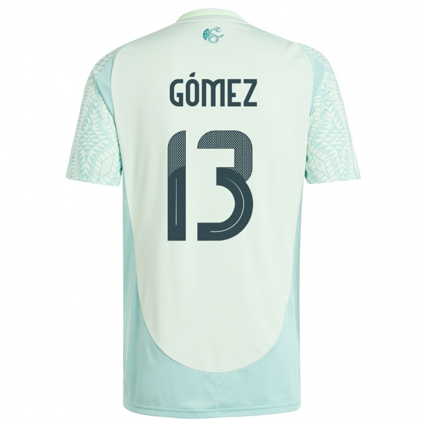 Kids Football Mexico Diego Gomez #13 Linen Green Away Jersey 24-26 T-Shirt Uk