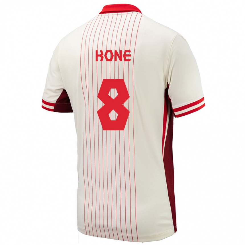 Kids Football Canada Ismael Kone #8 White Away Jersey 24-26 T-Shirt Uk