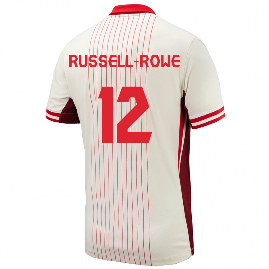 Kids Football Canada Jacen Russell-Rowe #12 White Away Jersey 24-26 T-Shirt Uk