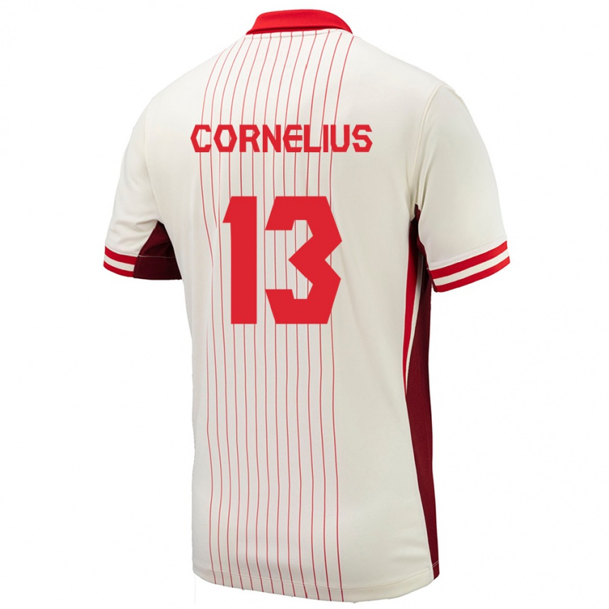 Kids Football Canada Derek Cornelius #13 White Away Jersey 24-26 T-Shirt Uk