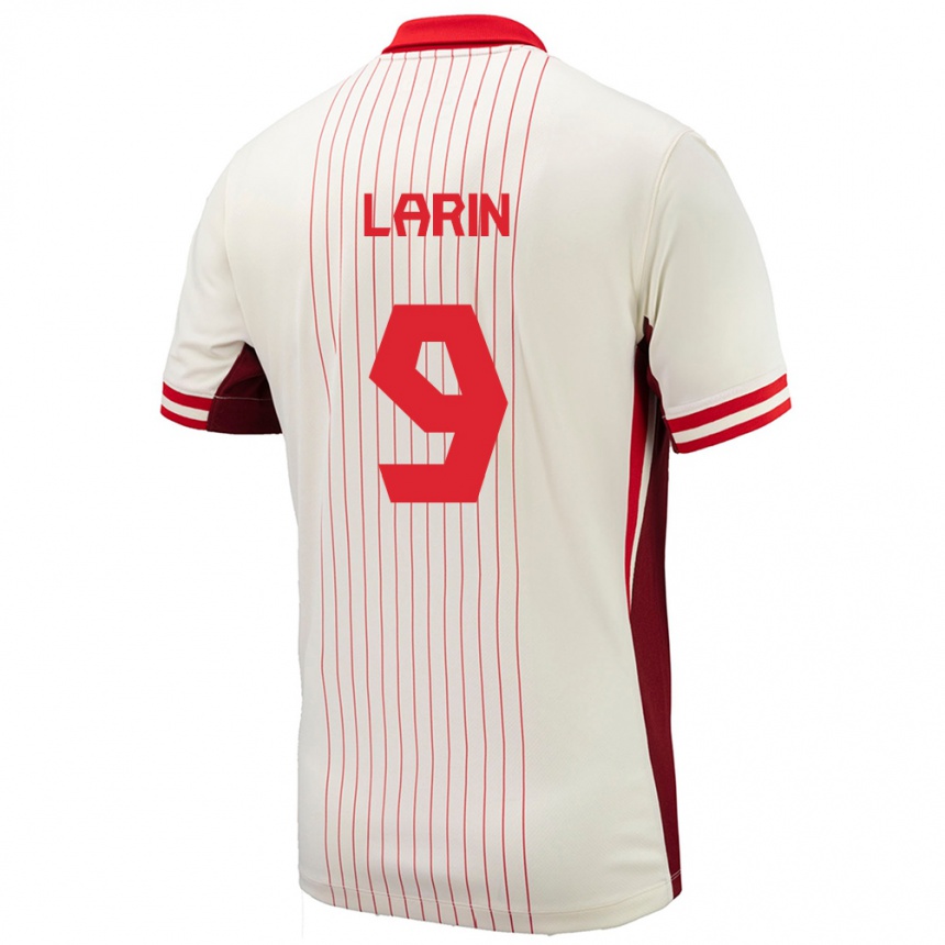 Kids Football Canada Cyle Larin #9 White Away Jersey 24-26 T-Shirt Uk