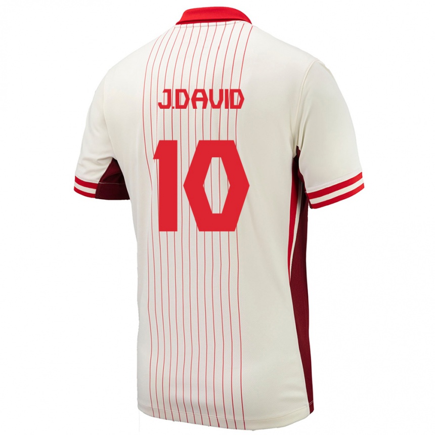 Kids Football Canada Jonathan David #10 White Away Jersey 24-26 T-Shirt Uk