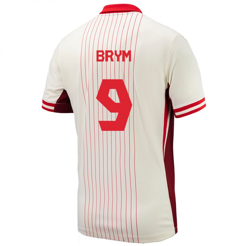 Kids Football Canada Charles Andreas Brym #9 White Away Jersey 24-26 T-Shirt Uk