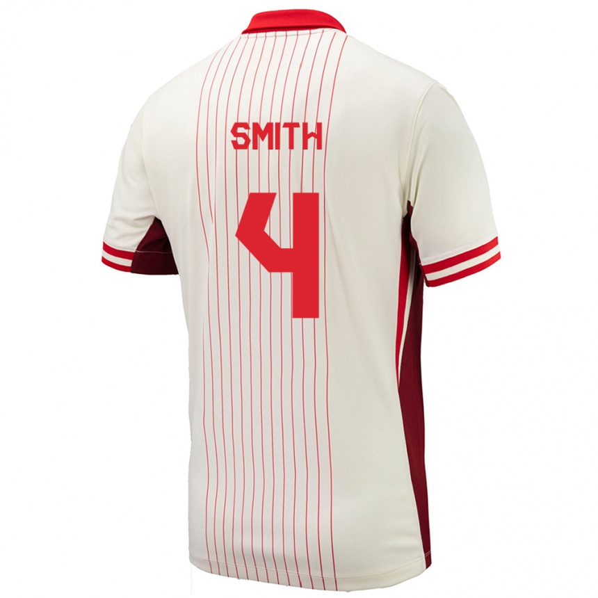 Kids Football Canada Justin Smith #4 White Away Jersey 24-26 T-Shirt Uk