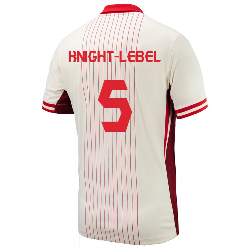 Kids Football Canada Jamie Knight Lebel #5 White Away Jersey 24-26 T-Shirt Uk