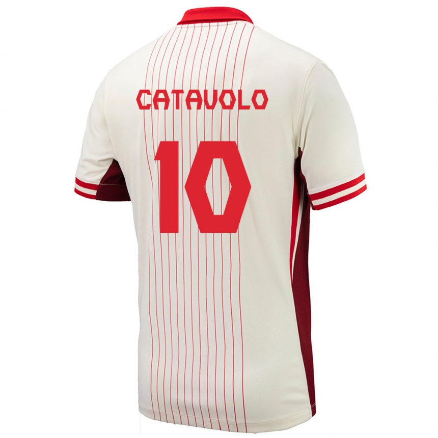 Kids Football Canada Matthew Catavolo #10 White Away Jersey 24-26 T-Shirt Uk