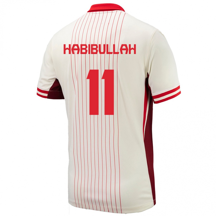 Kids Football Canada Kamron Habibullah #11 White Away Jersey 24-26 T-Shirt Uk