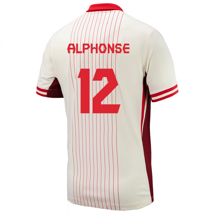 Kids Football Canada Jefferson Alphonse #12 White Away Jersey 24-26 T-Shirt Uk