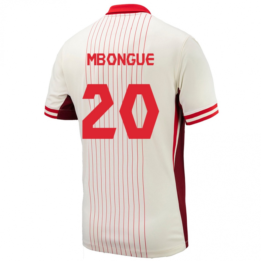 Kids Football Canada Hugo Mbongue #20 White Away Jersey 24-26 T-Shirt Uk