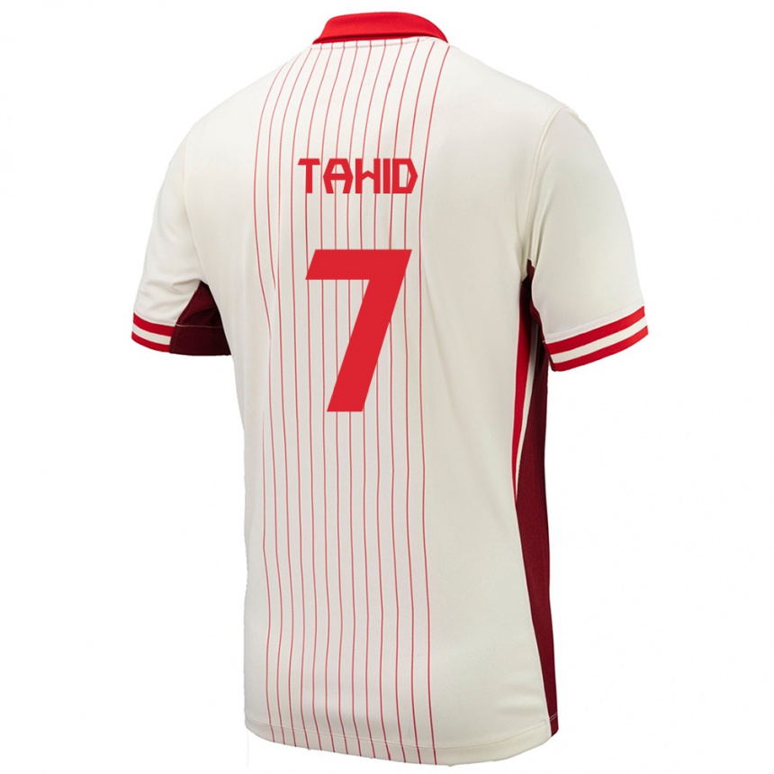 Kids Football Canada Taryck Tahid #7 White Away Jersey 24-26 T-Shirt Uk