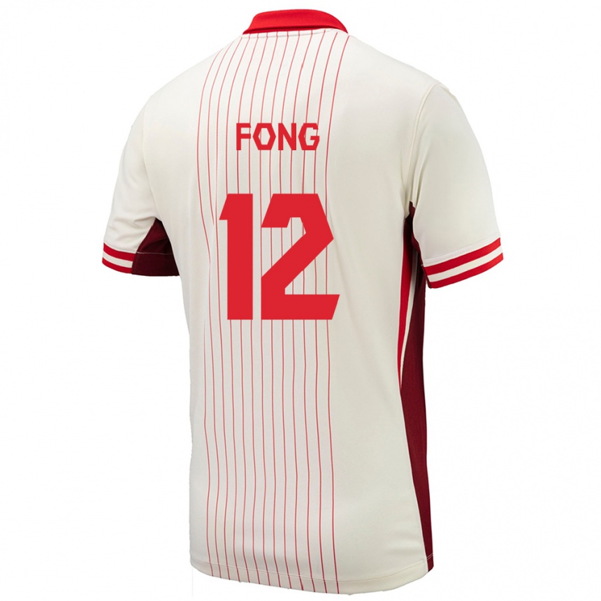 Kids Football Canada Aidan Fong #12 White Away Jersey 24-26 T-Shirt Uk