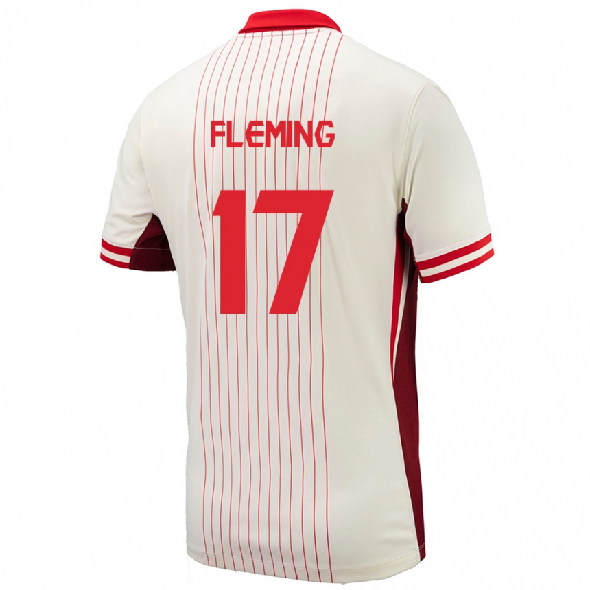 Kids Football Canada Jessie Fleming #17 White Away Jersey 24-26 T-Shirt Uk