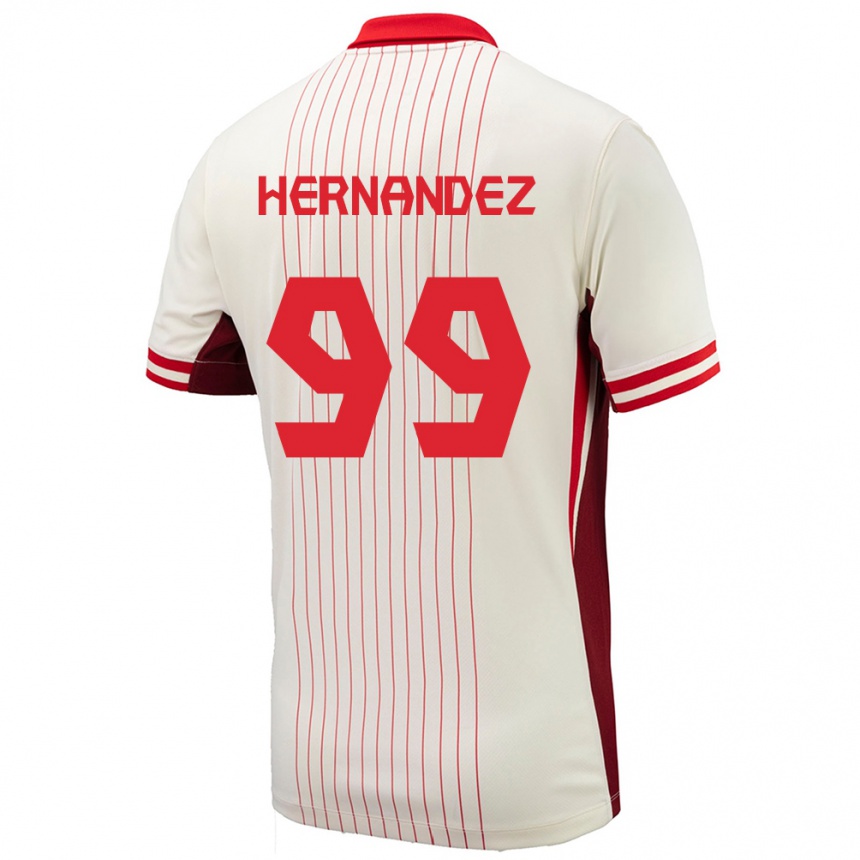 Kids Football Canada Jeneva Hernandez Gray #99 White Away Jersey 24-26 T-Shirt Uk