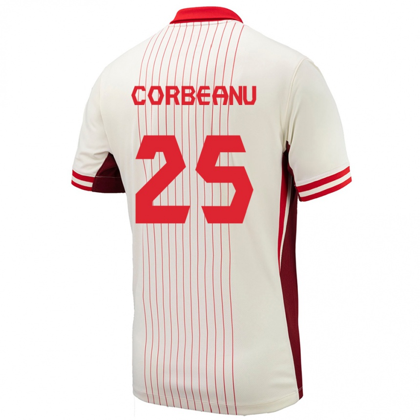 Kids Football Canada Theo Corbeanu #25 White Away Jersey 24-26 T-Shirt Uk