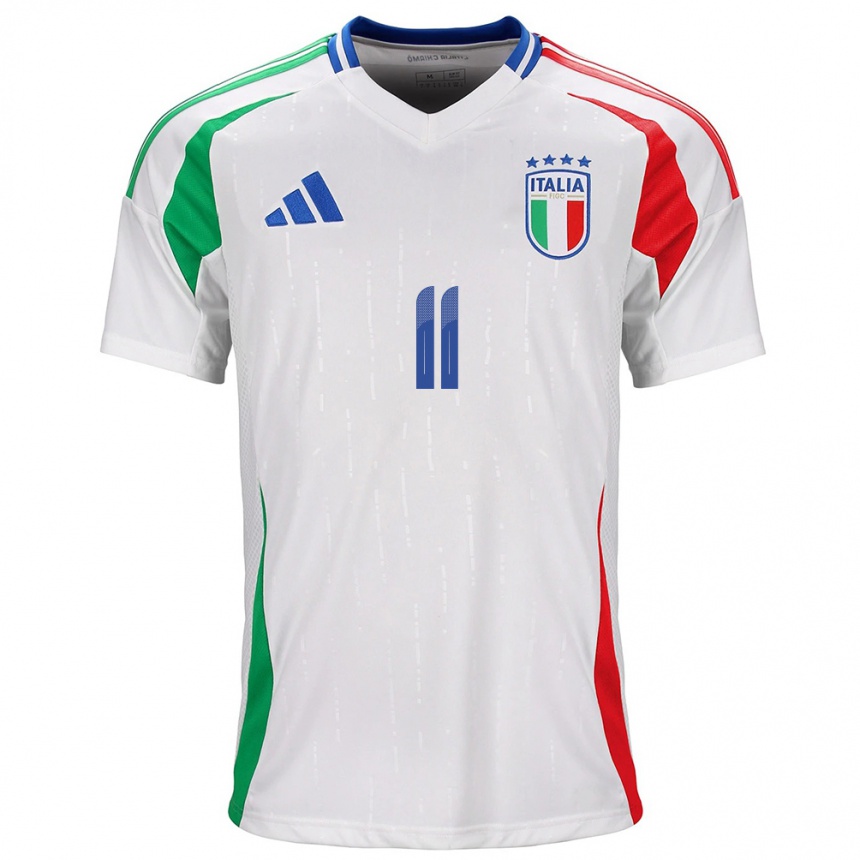 Kids Football Italy Moise Kean #11 White Away Jersey 24-26 T-Shirt Uk