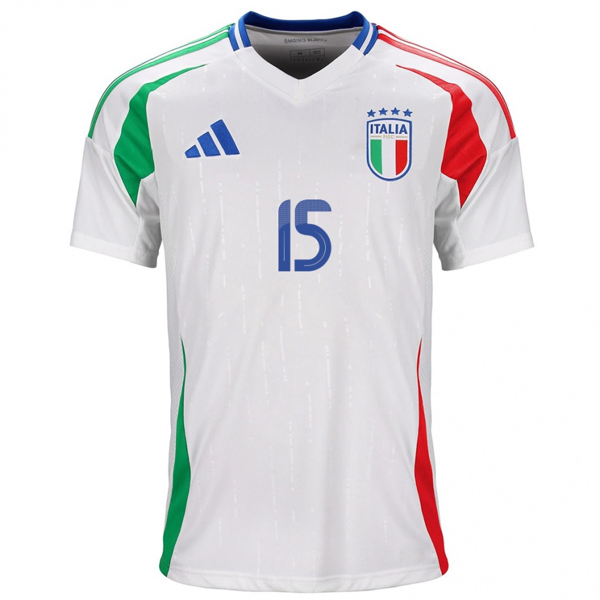 Kids Football Italy Annamaria Serturini #15 White Away Jersey 24-26 T-Shirt Uk