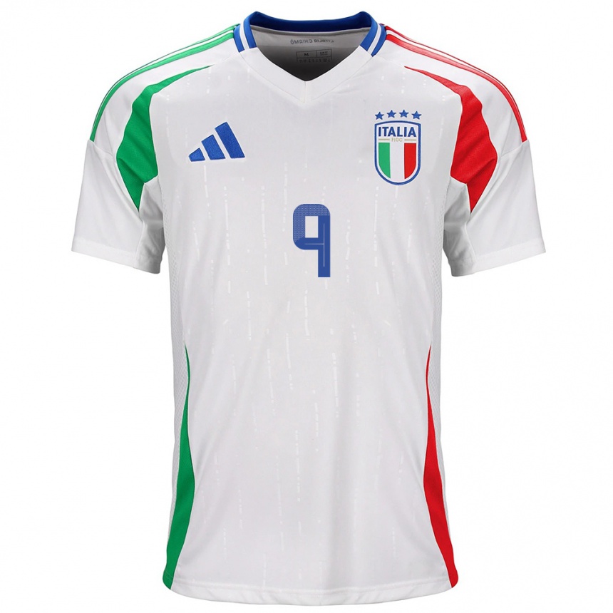 Kids Football Italy Carolina Morace #9 White Away Jersey 24-26 T-Shirt Uk