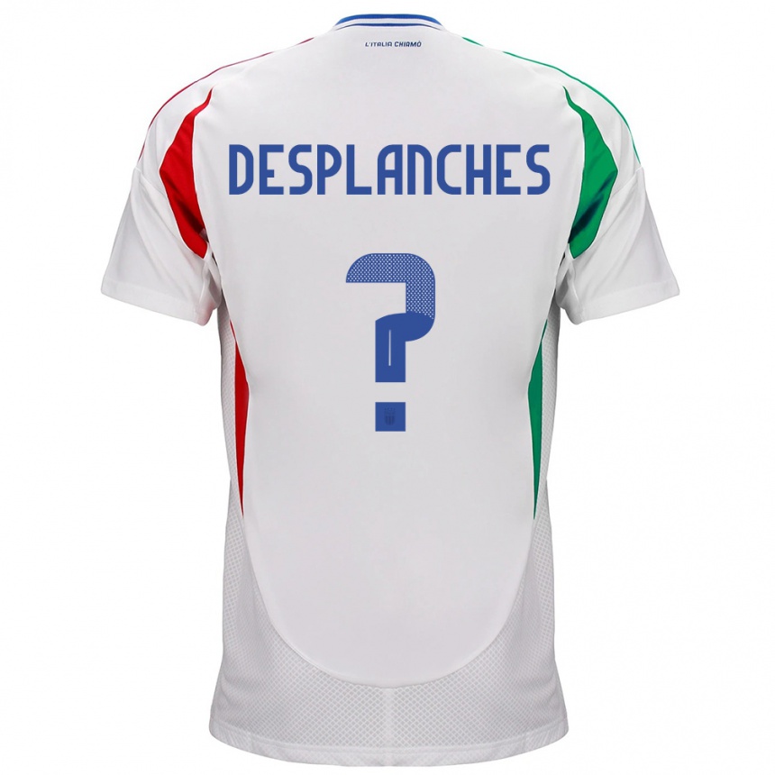 Kids Football Italy Sebastiano Desplanches #0 White Away Jersey 24-26 T-Shirt Uk