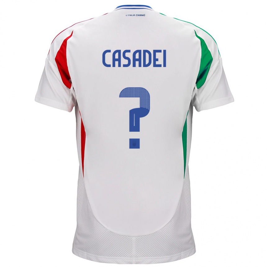 Kids Football Italy Cesare Casadei #0 White Away Jersey 24-26 T-Shirt Uk