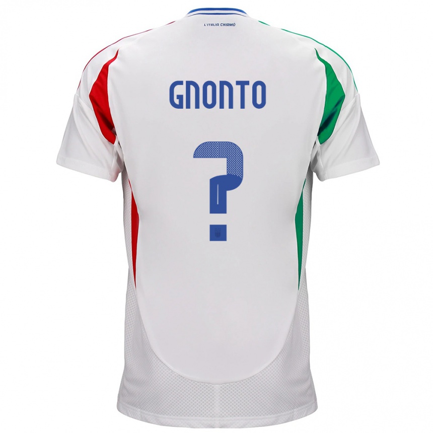 Kids Football Italy Wilfried Gnonto #0 White Away Jersey 24-26 T-Shirt Uk