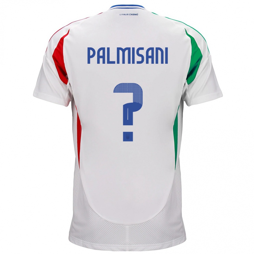 Kids Football Italy Lorenzo Palmisani #0 White Away Jersey 24-26 T-Shirt Uk