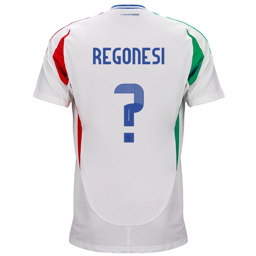 Kids Football Italy Iacopo Regonesi #0 White Away Jersey 24-26 T-Shirt Uk