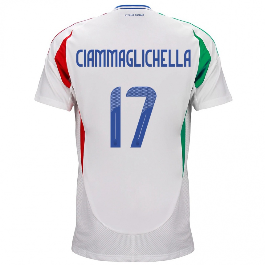 Kids Football Italy Aaron Ciammaglichella #17 White Away Jersey 24-26 T-Shirt Uk