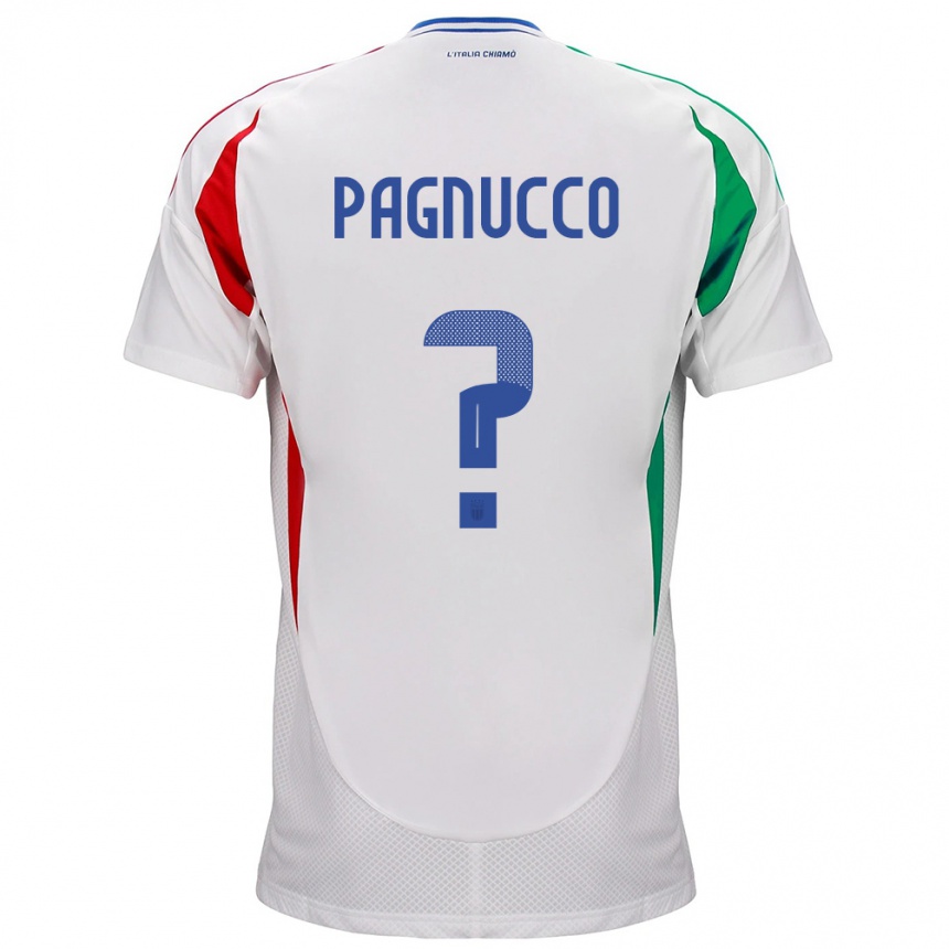 Kids Football Italy Filippo Pagnucco #0 White Away Jersey 24-26 T-Shirt Uk