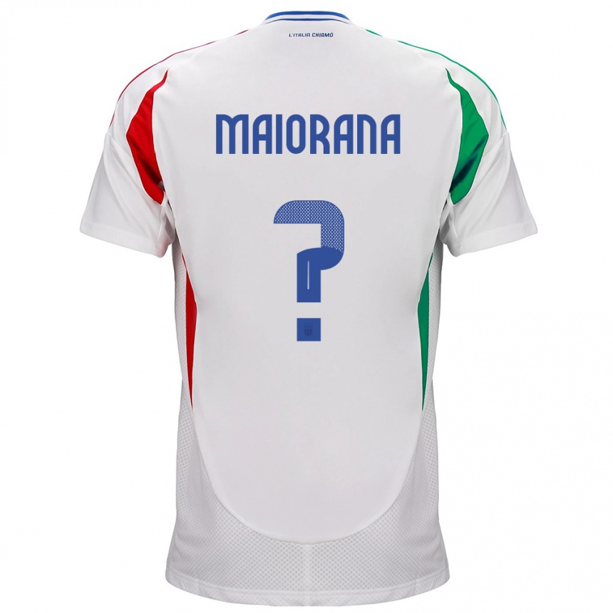 Kids Football Italy Stefano Maiorana #0 White Away Jersey 24-26 T-Shirt Uk