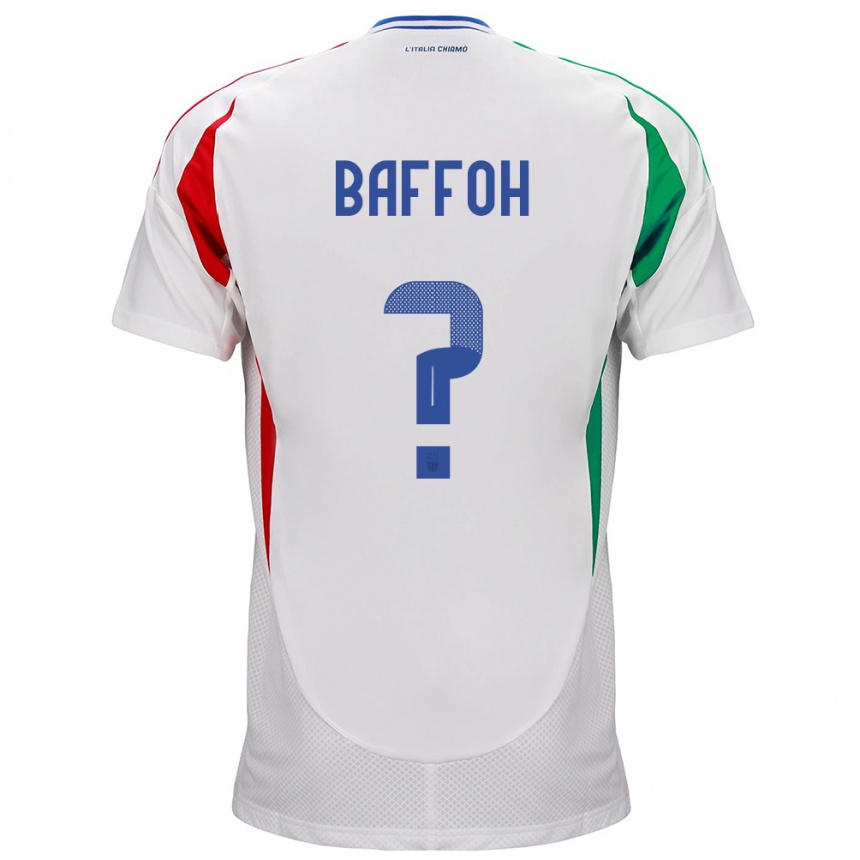 Kids Football Italy Jeffrey Baffoh #0 White Away Jersey 24-26 T-Shirt Uk