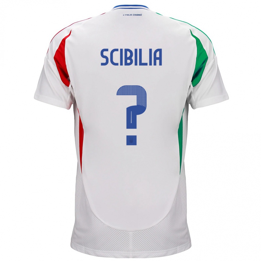 Kids Football Italy Dylan Scibilia #0 White Away Jersey 24-26 T-Shirt Uk