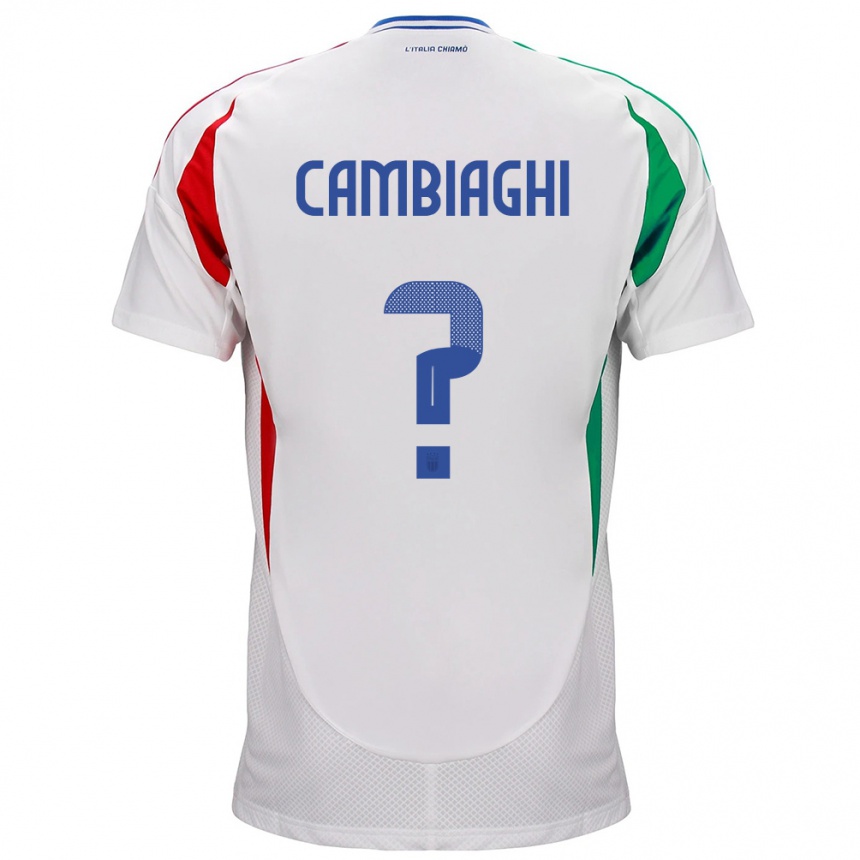 Kids Football Italy Michela Cambiaghi #0 White Away Jersey 24-26 T-Shirt Uk