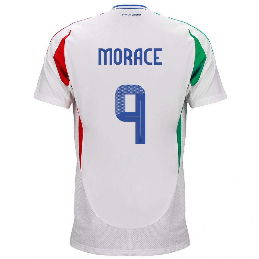 Kids Football Italy Carolina Morace #9 White Away Jersey 24-26 T-Shirt Uk