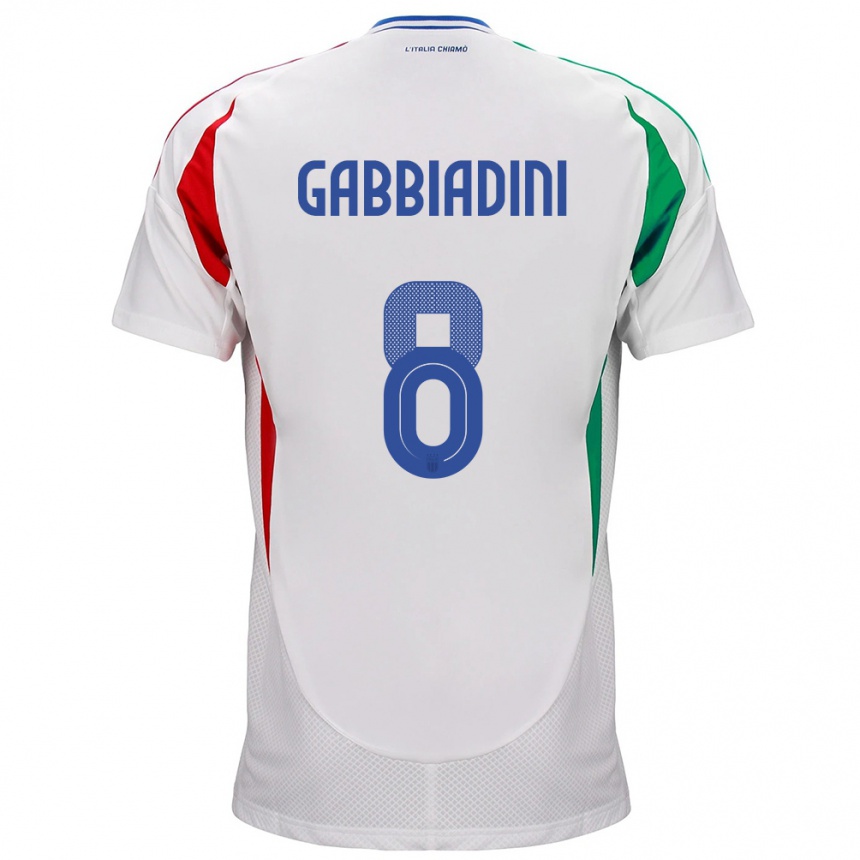 Kids Football Italy Melania Gabbiadini #8 White Away Jersey 24-26 T-Shirt Uk