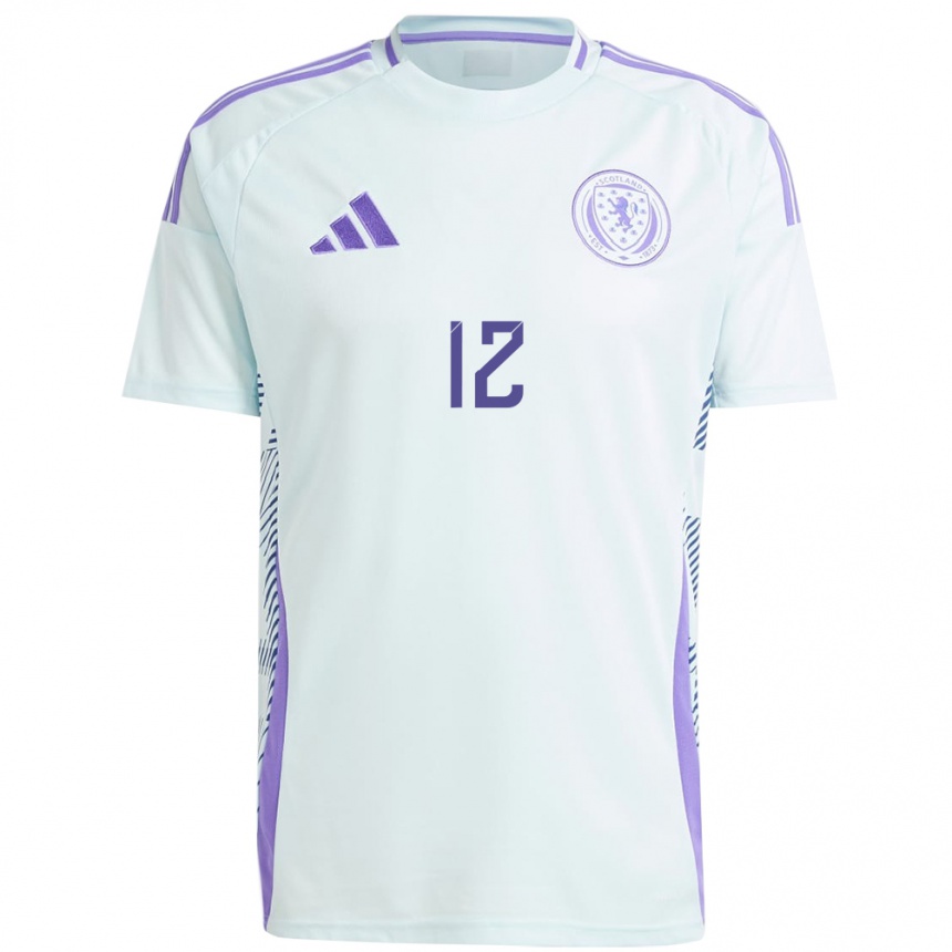 Kids Football Scotland Jenna Fife #12 Light Mint Blue Away Jersey 24-26 T-Shirt Uk