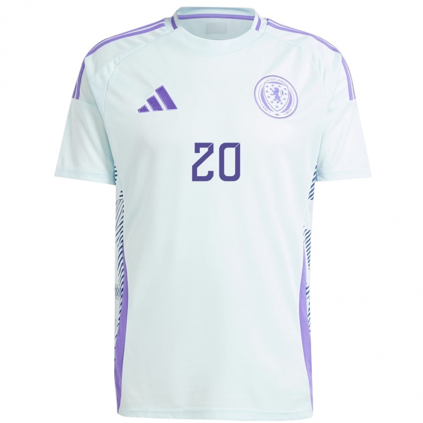 Kids Football Scotland Kirsty Smith #20 Light Mint Blue Away Jersey 24-26 T-Shirt Uk