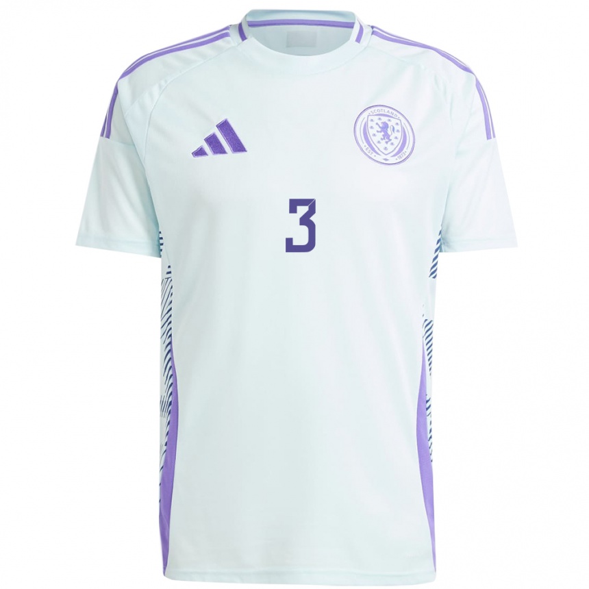 Kids Football Scotland Andrew Robertson #3 Light Mint Blue Away Jersey 24-26 T-Shirt Uk