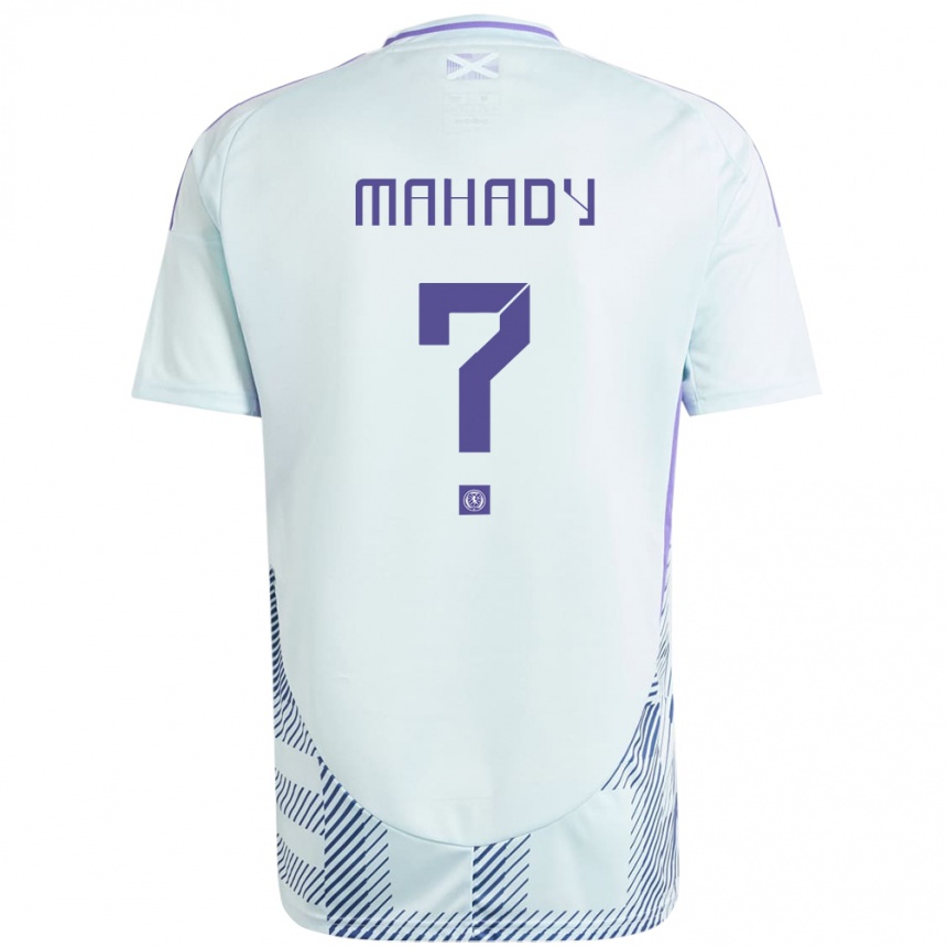 Kids Football Scotland Rory Mahady #0 Light Mint Blue Away Jersey 24-26 T-Shirt Uk