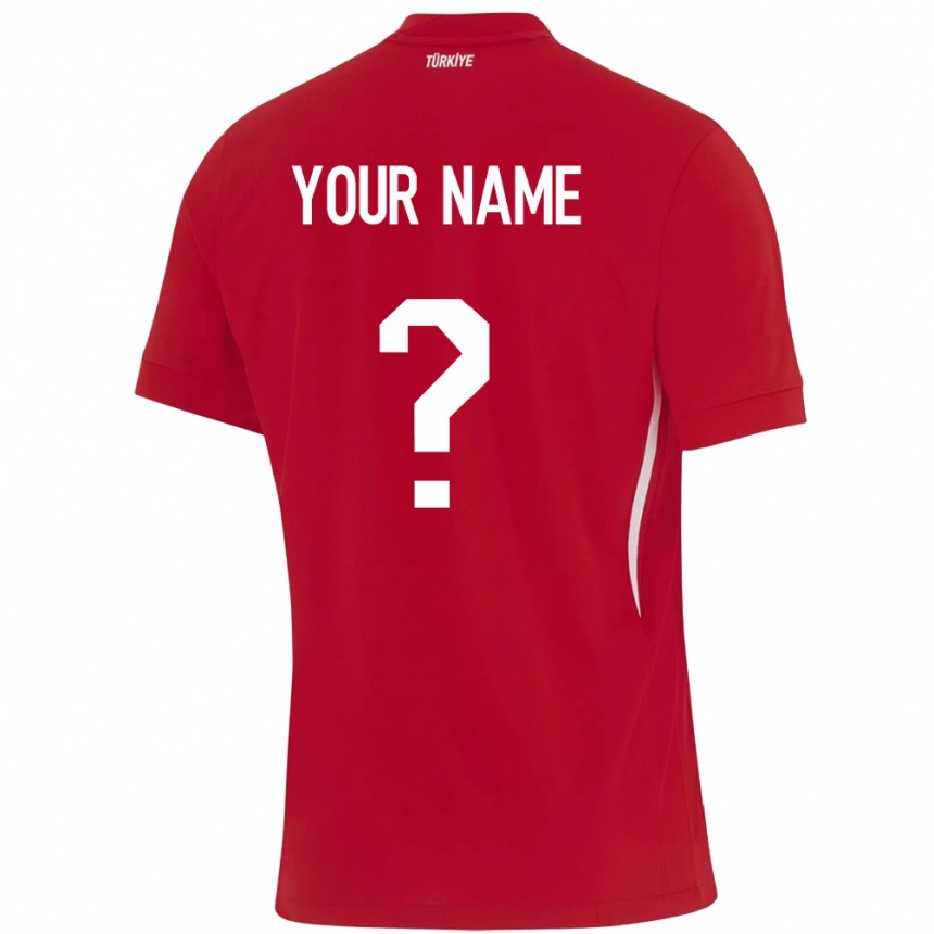 Kids Football Turkey Your Name #0 Red Away Jersey 24-26 T-Shirt Uk