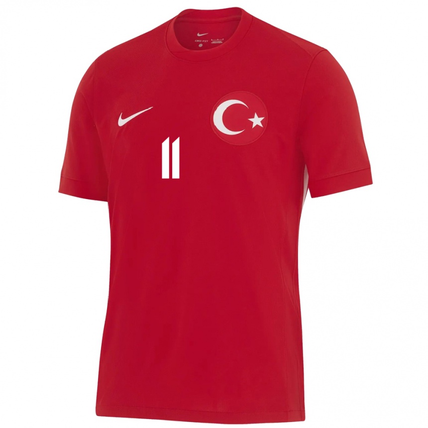 Kids Football Turkey Yağmur Uraz #11 Red Away Jersey 24-26 T-Shirt Uk