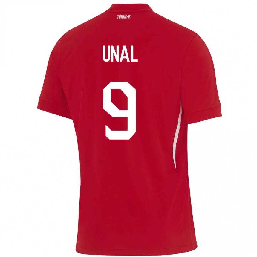 Kids Football Turkey Enes Ünal #9 Red Away Jersey 24-26 T-Shirt Uk