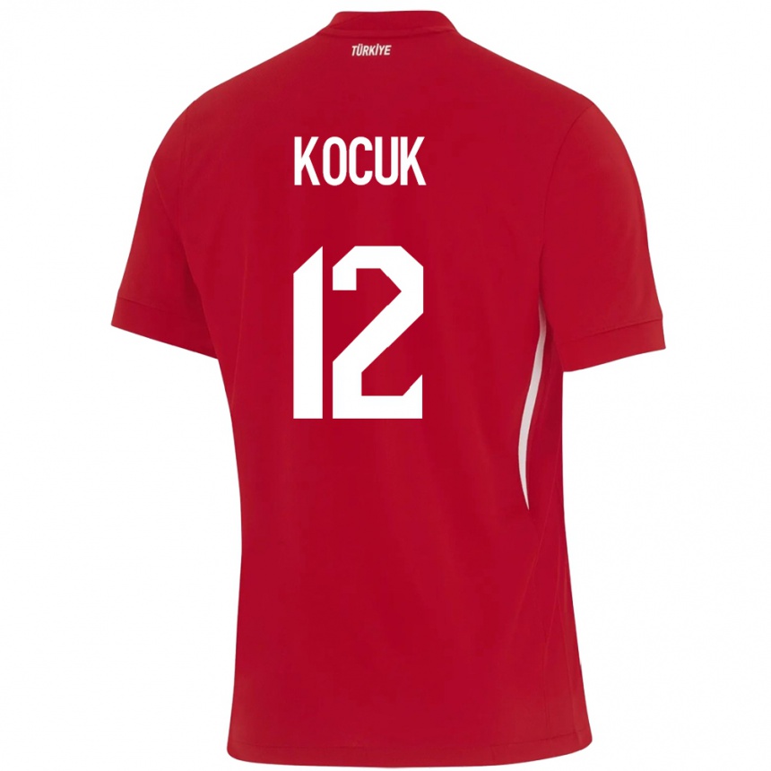 Kids Football Turkey Okan Kocuk #12 Red Away Jersey 24-26 T-Shirt Uk